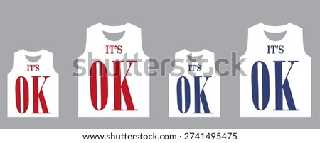 its ok vector art illustration of a blank cotton t shirt clothing design template for casual fashion print