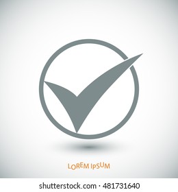 ok vector icon, vector best flat icon, EPS