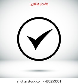 ok vector icon, vector best flat icon, EPS