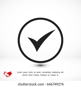 ok vector icon, vector best flat icon, EPS