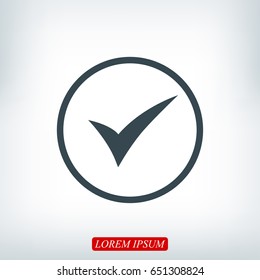 ok vector icon, vector best flat icon, EPS