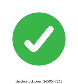 Ícone de vetor OK. Sinal de ilustração de marca de seleção . Símbolo Sim. Ícone Aprovar Web. Logotipo de aprovação.