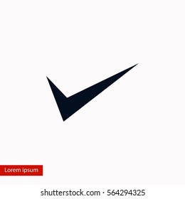 ok vector icon, flat design best vector icon