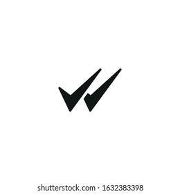 ok vector icon on white background