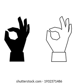 Ok vector icon set. Check mark illustration sign collection. Yes and no symbol.