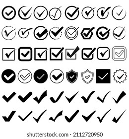 Ok vector icon set. Check mark illustration sign collection. Yes symbol. approved logo.