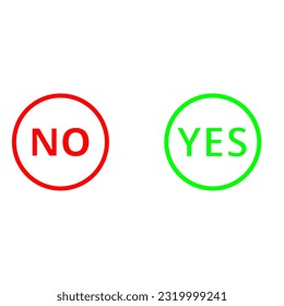 Ok vector icon set. Check mark illustration sign collection. Yes and no symbol or logo.
