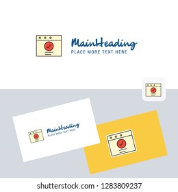 Ok  vector logotype with business card template. Elegant corporate identity. - Vector