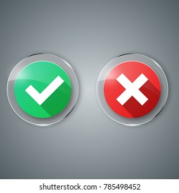 Ok, yes no icon Vector eps 10