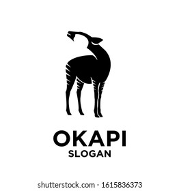 okapi black logo icon design 