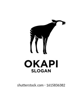 okapi black logo icon design 