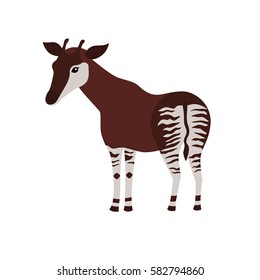 okapi cartoon isolated on white background