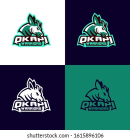 okapi head sport logo design