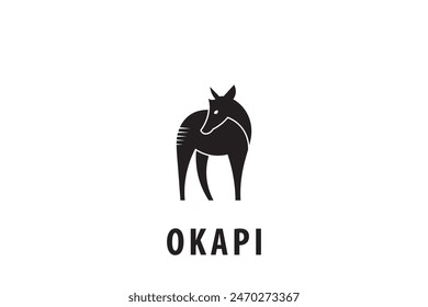 Okapi logo design,okapi black logo icon design