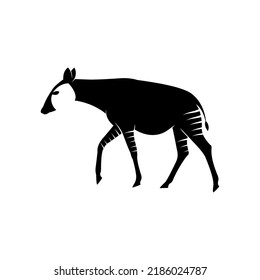 okapi logo walking abstract silhouette vector