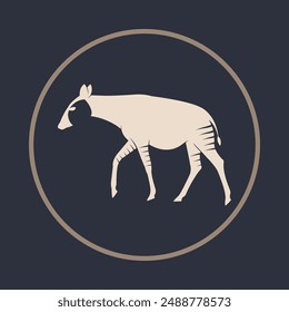 Okapi trendy icon joyous abstract vector illustration colorful artwork design