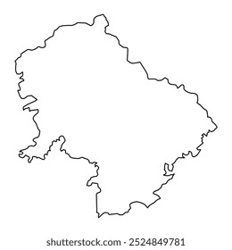 Mapa del distrito de Okara, división administrativa de Pakistán. Ilustración vectorial.