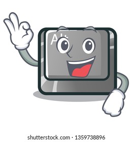 Okay alt button isolated with the mascot