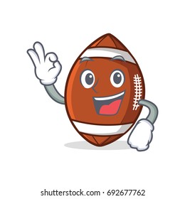 Okay American football character cartoon