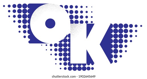 OKAY background in typographical style, agreement banner.