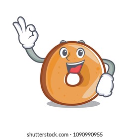 Okay bagels character cartoon style