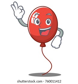Okay balloon character cartoon style