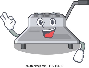 Okay binding machine in the cartoon shape
