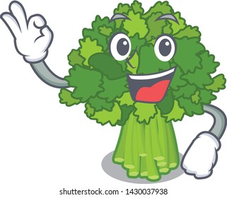 Okay brocoli rabe in the cartoon shape