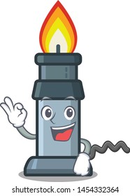 Okay bunsen burner in the mascot shape