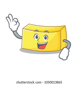 Okay butter character cartoon style