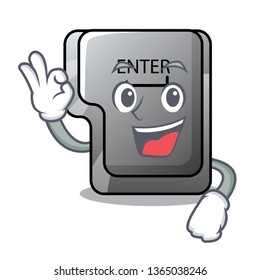 Okay button enter on a keyboard character