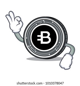 Okay Bytecoin coin character cartoon