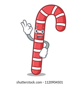 Okay candy canes character cartoon