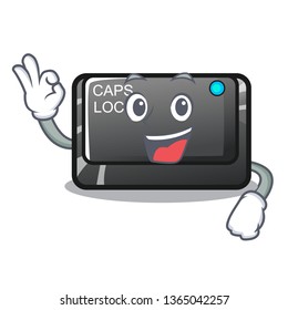 Okay capslock button in the shape character