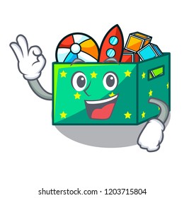Okay cartoon toy boxes in a bedroom