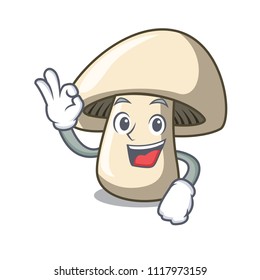 Okay champignon mushroom character cartoon