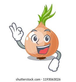 Okay character fresh vegetable onion in the market