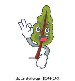 Okay chard character cartoon style