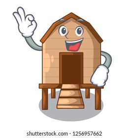 Okay chiken coop isolated on a mascot