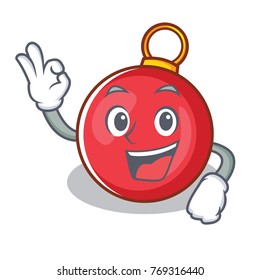 Okay Christmas ball character cartoon