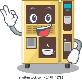 Okay coffee vending machine with cartoon shape