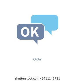 Okay Concept Line Icon. Einfache Elementgrafik. okay Konzept Umrisssymbol Design.