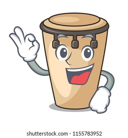 Okay conga character cartoon style