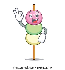 Okay dango character cartoon style