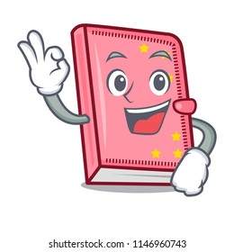 Okay diary character cartoon style