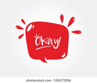 Okay, doodle style speech bubble