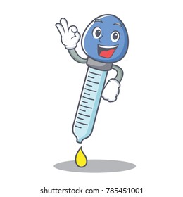 Okay dropper character cartoon style