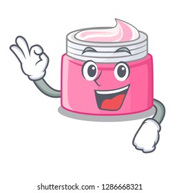 Okay face cream in the cartoon form