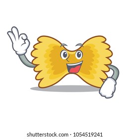 Okay Farfalle pasta character cartoon