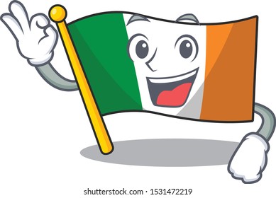 Okay flag ireland hoisted above cartoon pole